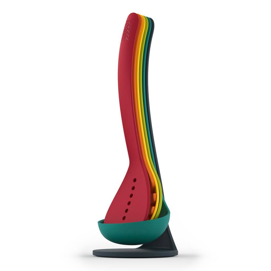 Set d'ustensiles de cuisine NEST PLUS , 5 pièces, avec support, multicolore, Joseph Joseph
