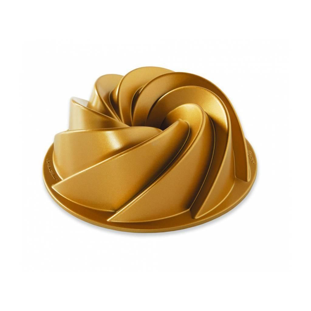 Moule à gâteau bundt HERITAGE S, or, Nordic Ware