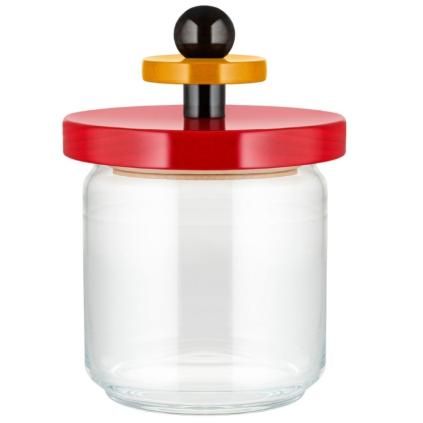 Bocal de rangement 100 COLLECTION, 750 ml, rouge, verre, Alessi