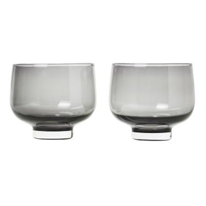 Verre à eau FLOW, set de 2 pc, 220 ml, smoke, Blomus