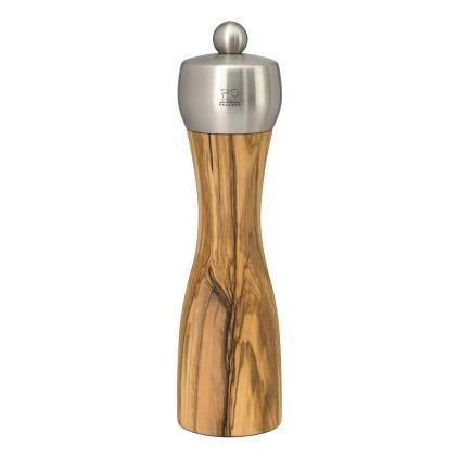 Moulin à poivre FIDJI 20 cm, bois d'olivier/acier inoxydable, Peugeot