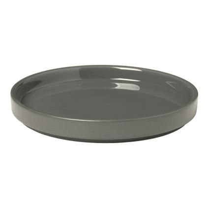 Assiette à dessert PILAR ⌀ 14 cm, gris foncé, céramique, Blomus