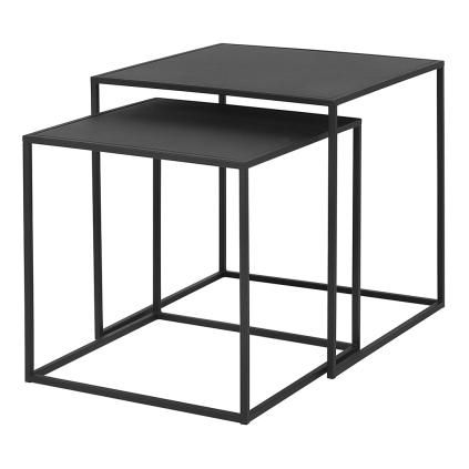 Bout de canapé FERA, set de 2 pc, noir, Blomus