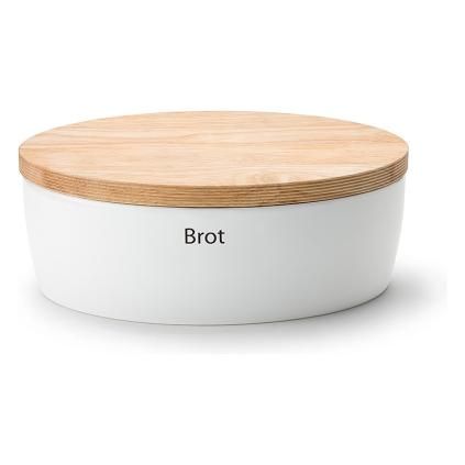 Boîte à pain 36 cm, avec couvercle en bois/planche à découper, Continenta
