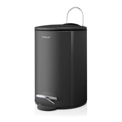 Poubelle de salle de bain TUBO, 3 litres, noir, Blomus