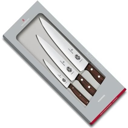 Ensemble de couteaux, avec manche en bois, set de 3 pc, Victorinox