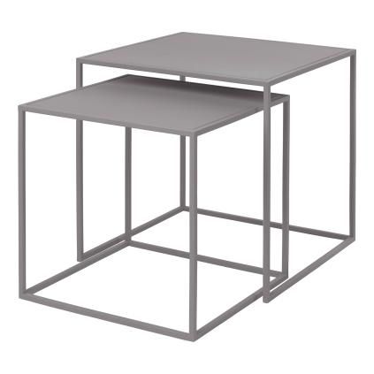 Bout de canapé FERA, set de 2 pc, gris clair, Blomus