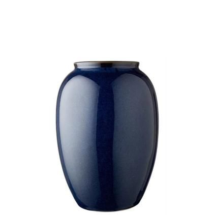 Vase 20 cm, bleu, grès, Bitz