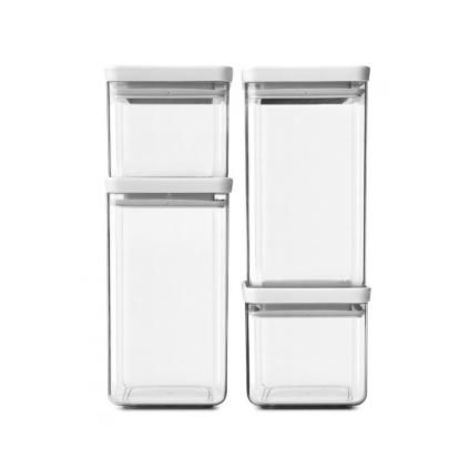 Boîte de conservation pour aliments TASTY PLUS, set de 4 pc, gris clair, plastique, Brabantia