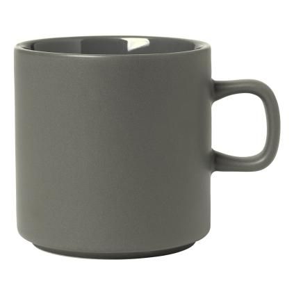 Mug à thé PILAR 250 ml, gris foncé, céramique, Blomus