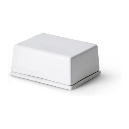 Beurrier 12 x 10 cm, blanc, céramique, Continenta