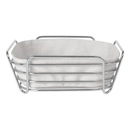 Corbeille à pain DELARA, grande, crème / inox, Blomus