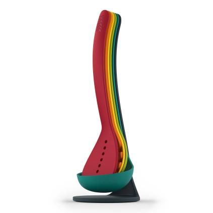 Set d'ustensiles de cuisine NEST PLUS , 5 pièces, avec support, multicolore, Joseph Joseph