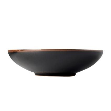 Bol de service TENMOKKU 28 cm, 1,5 l, noir, céramique, MIJ