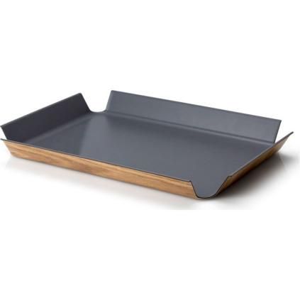 Plateau de service 45 x 34 cm, antidérapant, gris, Continenta
