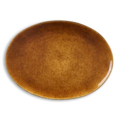 Plat de service 45 x 34 cm, noir/ambre, Bitz