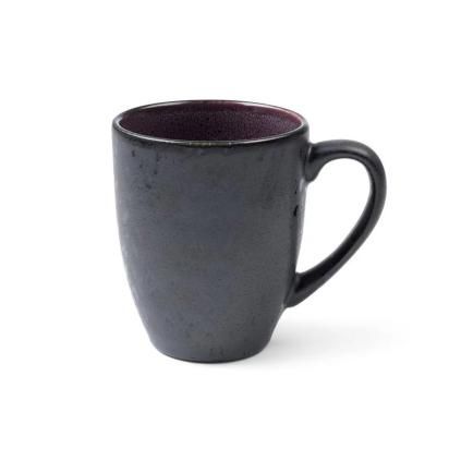 Mug à thé 300 ml, noir/violet, grès, Bitz