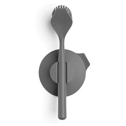 Brosse à vaisselle, avec ventouse, gris, Brabantia