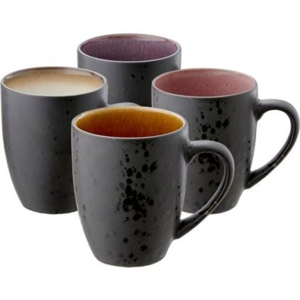 Tasse à thé, set de 4 pc, noir, Bitz