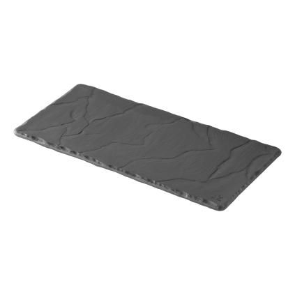 Plat de service BASALT 25 x 12 cm, effet ardoise, céramique, REVOL
