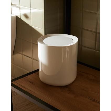 Poubelle de salle de bain BIRILLO 21 cm, blanc, Alessi