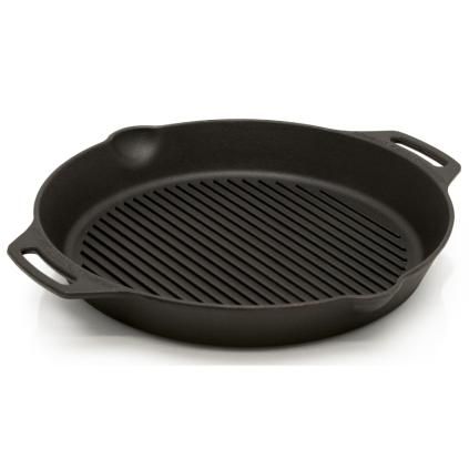 Poêle à griller d'extérieur GP30 30 cm, deux poignées, fonte, Petromax