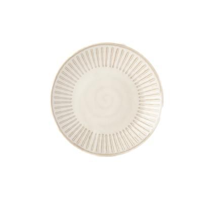 Soucoupe RIDGED ALABASTER 12 cm, crème, céramique, MIJ