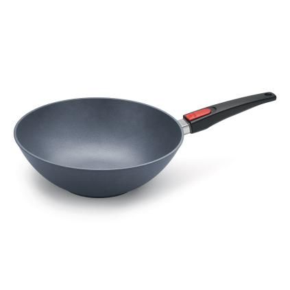 Wok DIAMOND LITE 30 cm, poignée amovible, titane, WOLL