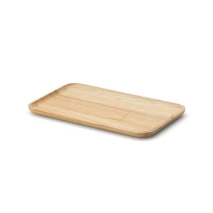 Plateau de service 22 x 13 x 1,2 cm, bois d'hévéa, Continenta