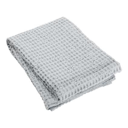 Serviette de bain CARO 70 x 140 cm, gris clair, Blomus