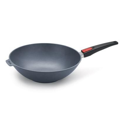 Wok DIAMOND LITE 32 cm, poignée amovible, titane, WOLL