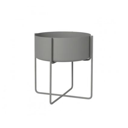 Pot de fleur sur pied KENA 40 cm, gris acier, Blomus