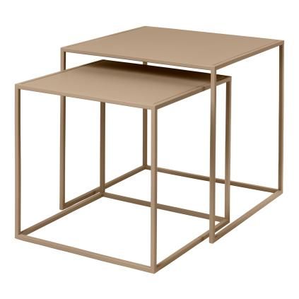 Bout de canapé FERA, set de 2 pc, beige, Blomus