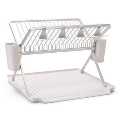 Egouttoir à vaisselle, pliable, gris clair, Brabantia