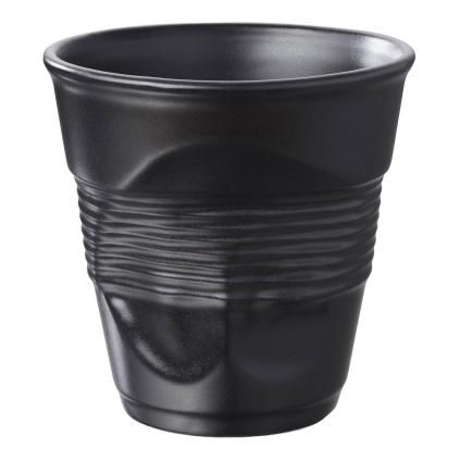 Tasse à expresso FROISSÉS 80 ml, noir satiné, porcelaine, REVOL