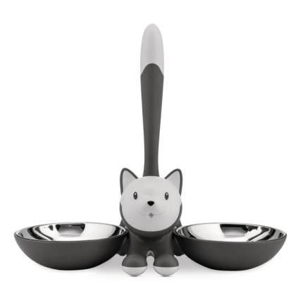 Gamelle pour chat TIGRITO 600 ml, gris, ALessi