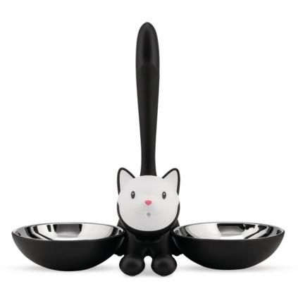 Gamelle pour chat TIGRITO, noir, Alessi