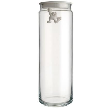 Bocal de rangement GIANNI 2 l, couvercle blanc, verre, Alessi