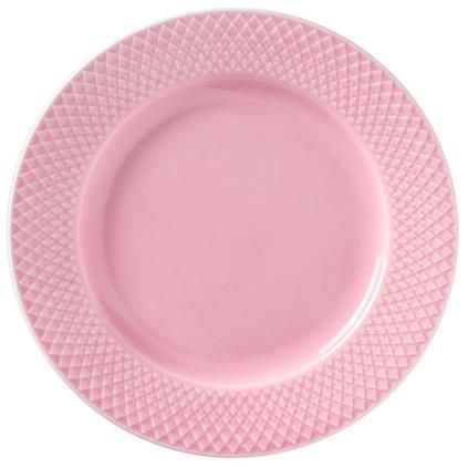 Assiette à dessert RHOMBE, 21 cm, rose, Lyngby