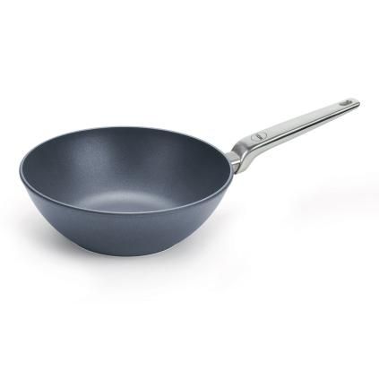 Wok DIAMOND LITE PRO 26 cm, manche en acier inoxydable, titane, WOLL