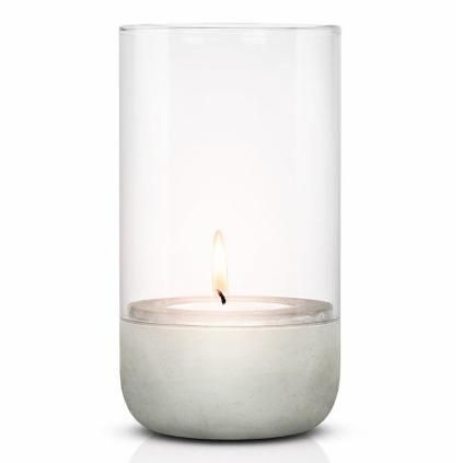 Lanterne CALMA L 22,5 cm, gris clair, Blomus