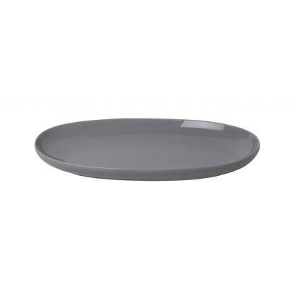 Plat de service RO 30 x 18 cm, ovale, gris foncé, Blomus
