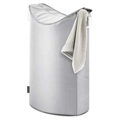 Sac à linge FRISCO, 65 l, gris argent, Blomus