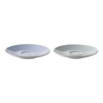 Soucoupes pour la tasse pour le café petit Emma bleu 2 pièces danois moderne 2.0 Stelton