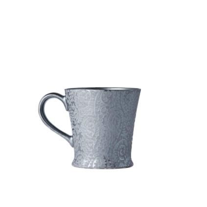 Mug BLACK SCROLL 200 ml, argent, céramique, MIJ