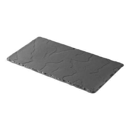 Assiette à tapas BASALT 30 x 16 cm, effet ardoise, céramique, REVOL