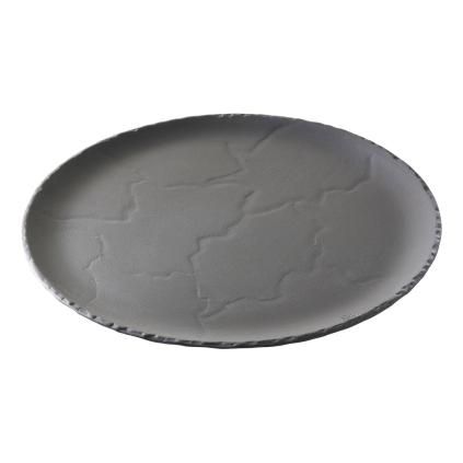 Assiette BASALT 28,5 cm, effet ardoise, céramique, REVOL