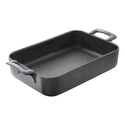 Plat de cuisson four BELLE CUISINE 1,7 l, rectangulaire, noir mat, porcelaine, REVOL