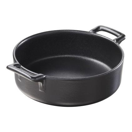 Plat de cuisson four BELLE CUISINE 18,5 cm, rond, noir mat, porcelaine, REVOL