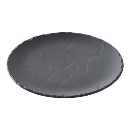 Assiette BASALT 26 cm, effet ardoise, céramique, REVOL